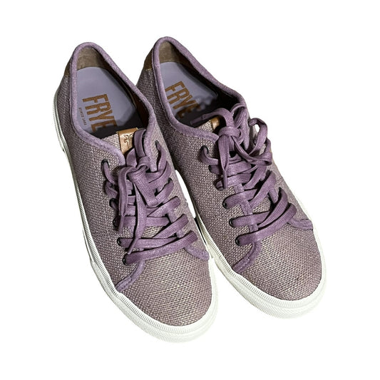 Frye Gia Canvas Low Lace Lilac Multi Sneakers Sz-8