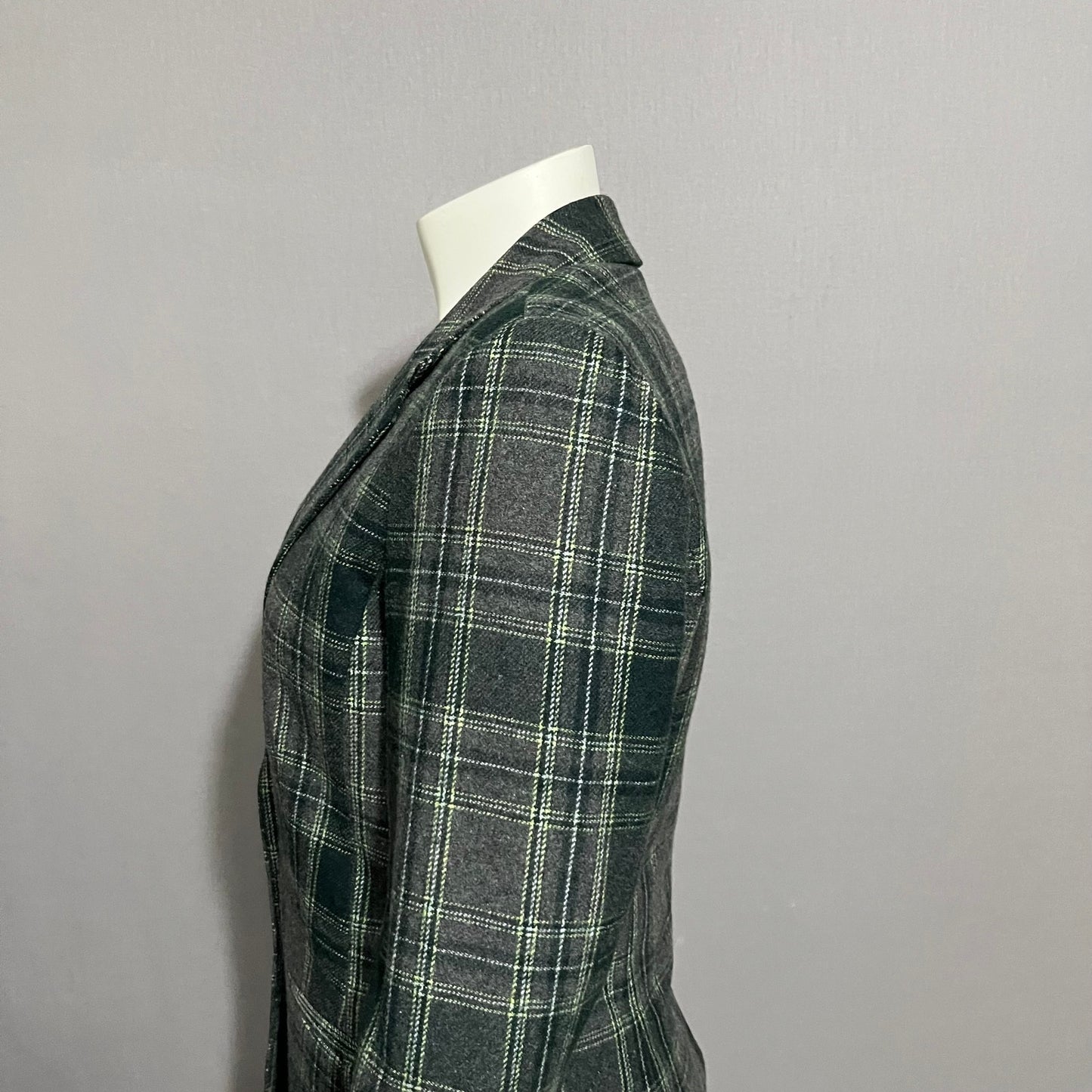 Chadwicks Green Plaid Wool Blend Blazer Sz-12