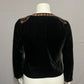 Saint Tropez West Black Velour Artsy Beaded & Sequins Blazer Sz-Medium