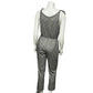 Natural Striped Knit 100% Organic Cotton Jumpsuit Sz-Small