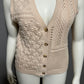 Heartloom Blush 100% Cotton Textured Sweater Vest Sz-Large