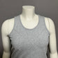 Athletic Works Gray Fitness Cotton Workout Tank Top Sz-Large