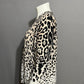 Ellison Animal Print Lightweight Cotton Linen V-Neck Sweater Sz-Small