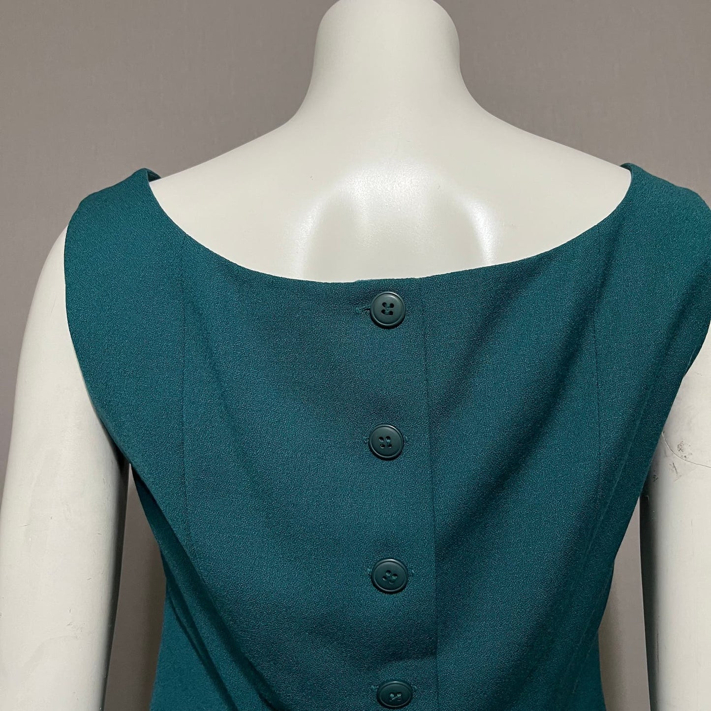 Jones New York Teal Sleeveless Shell Wool Vest Sz-12/ Medium