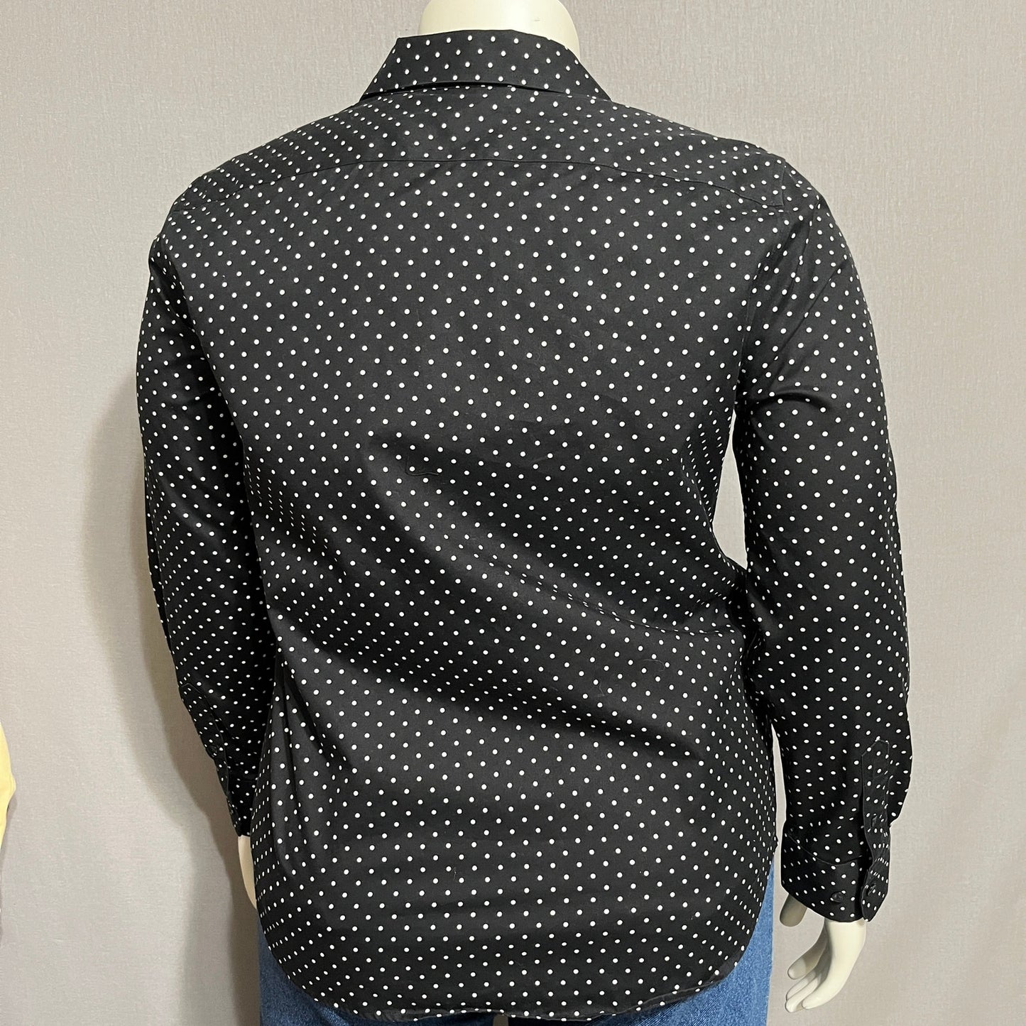 Jones New York Women’s Button Front Polka Dot Shirt 100% Cotton Sz-XL