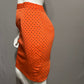 Orange With Black Polka Dot Pencil Skirt Sz-XS