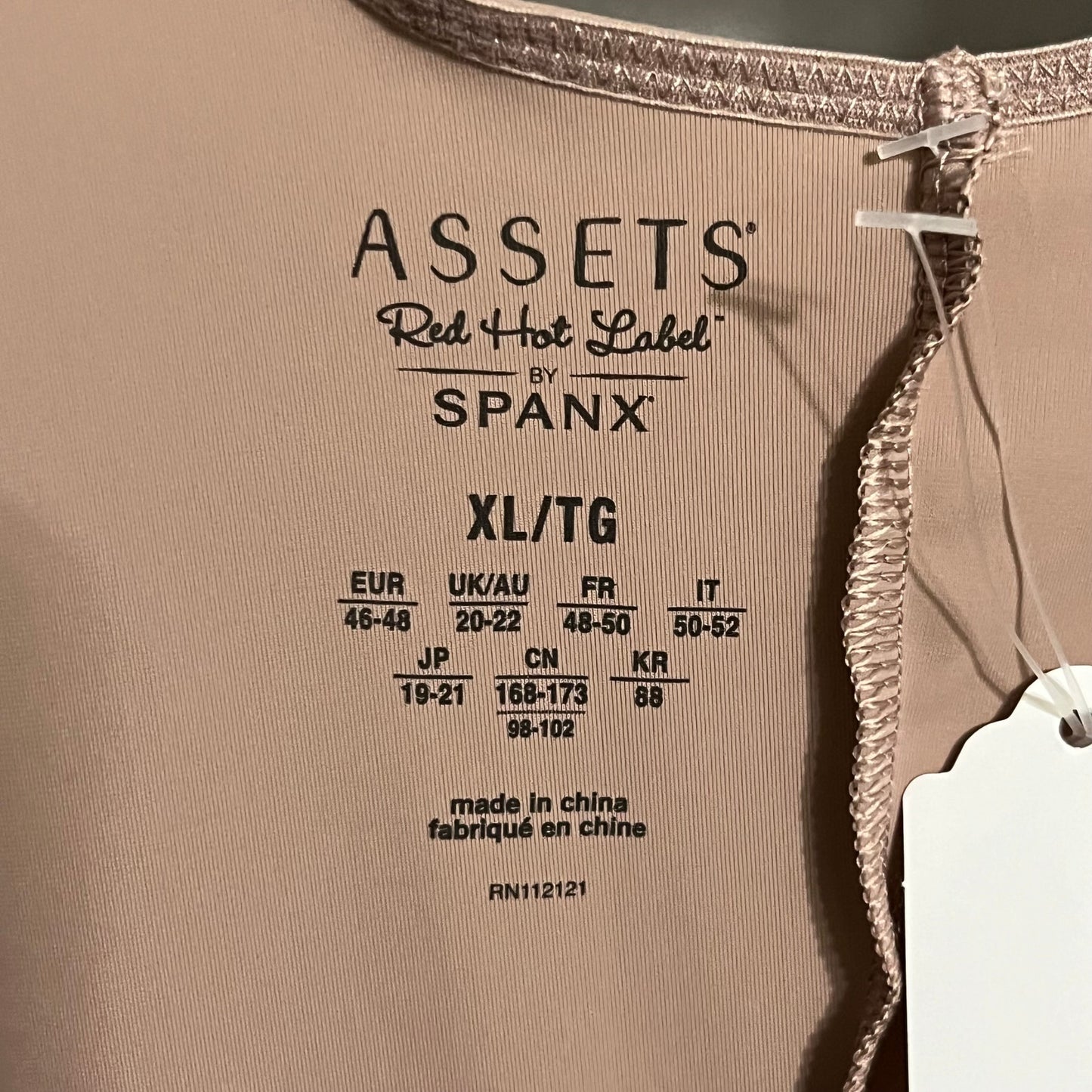 Assets By Spandex One Piece Nude With Lace Shapewear Sz-XL