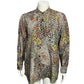 Go Silk Floral Animal Print Tunic Art To Wear Blouse Sz-Large