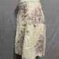 Blue Willis 100% Linen Floral Flare Pleated Skirt Sz-Medium