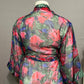 Vintage Georgette Trabolsi Floral Pink Purple Sheer Robe Sz-Small/Medium