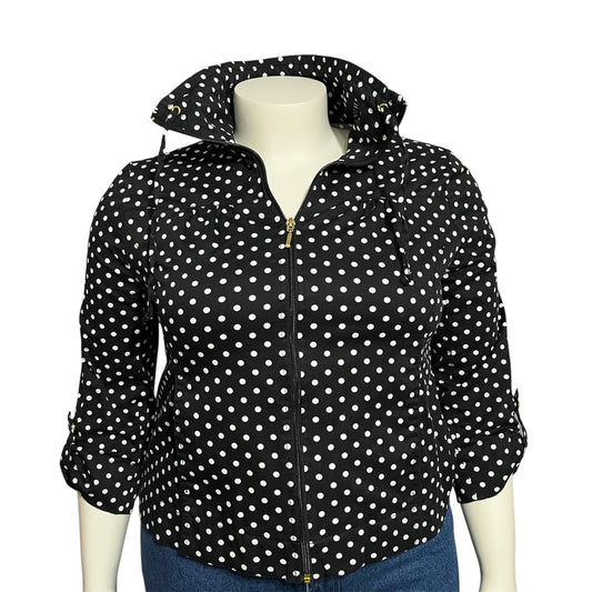 Studio Works Women Cotton Lightweight Jacket Polka Dot Sz-XL Petite