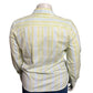 Women Checkered Print Spring Button Front Shirt Sz-16 Pale Yellow Blue Green
