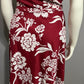 Ann Taylor Maroon 100% Cotton Hawaiian Floral Print Dress Sz-10