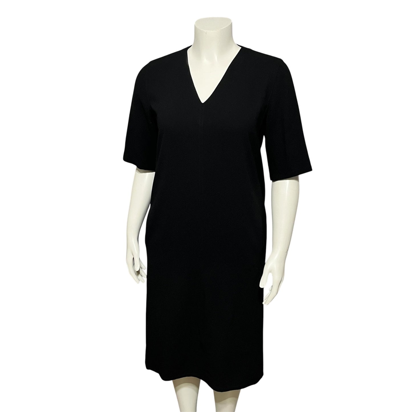 Calvin Klein Women’s Black Shift Dress 100% Wool Career Sz-Medium/Lg