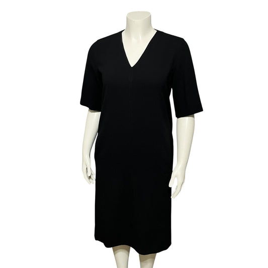 Calvin Klein Women’s Black Shift Dress 100% Wool Career Sz-Medium/Lg