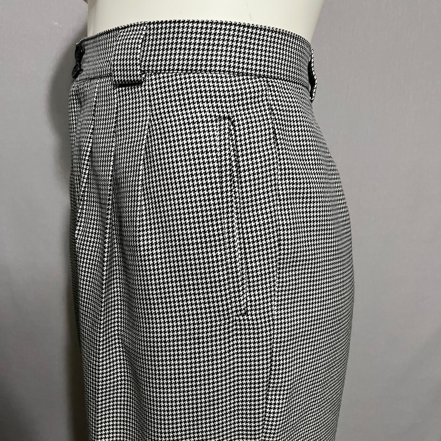 Bridgetown Collection Houndstooth 100% Wool High Waisted Trousers Pant Sz-14