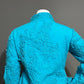 Casual Living Turquoise 100% Cotton Artsy Textured Lightweight Jacket Sz-1X