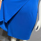 Worthington Blue Sleeveless Fitted Knit Overlay Shell Dress Sz-XL