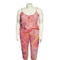 Neiman Marcus Pink Floral Sheer 2 Pc Pajama Pants Set Sz-1X