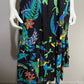 Neiman Marcus Vintage Parrot Artsy Print Cotton Dress Sz-Large