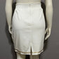 IIF Vintage White Pencil With Gold Beaded Hem Skirt Sz-14