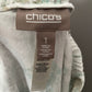 Chicos 100% Linen White/ Brown/ Paisley Pants Sz-1