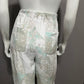 Chicos 100% Linen White/ Brown/ Paisley Pants Sz-1