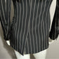 Oscar De La Renta Black Striped 100% Silk Blazer Sz-10