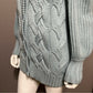 Ted Baker London Light Blue Chunky Cable Knit Oversized Cardigan Sz-0