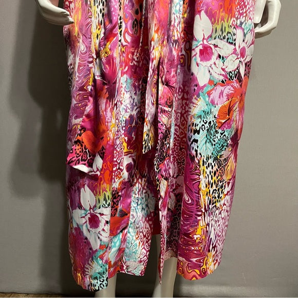 Cruz 2 Pc Floral Nightie & Robe Set Sz-Large