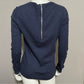Quotation Navy Jeweled Sequin Beaded 100% Pure Cashmere Sweater Sz-Small