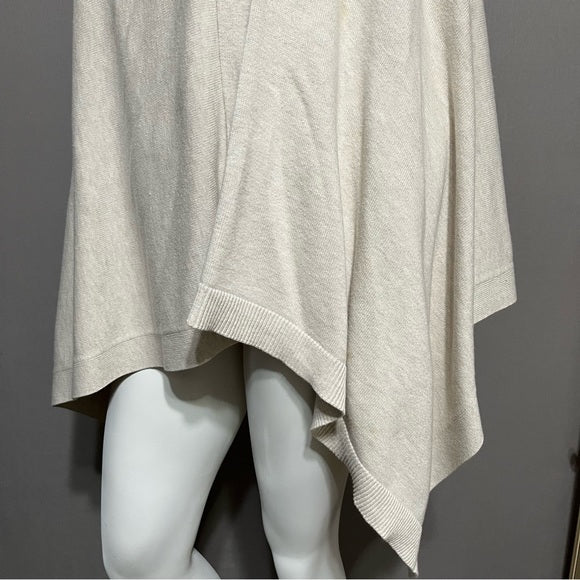 J.Jill Oatmeal Cotton | Rayon Poncho