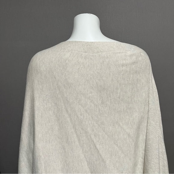 J.Jill Oatmeal Cotton | Rayon Poncho