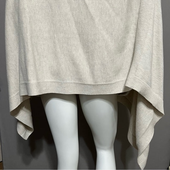 J.Jill Oatmeal Cotton | Rayon Poncho