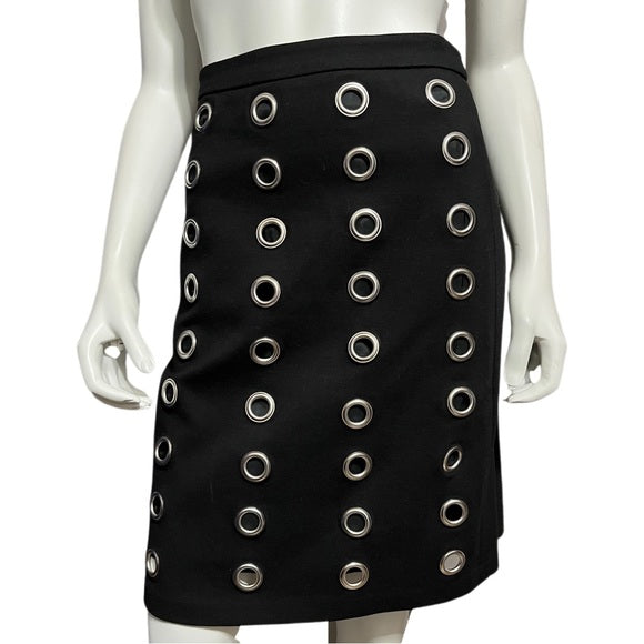 Carmen Black With Silver Circles Pencil Skirt Sz-4