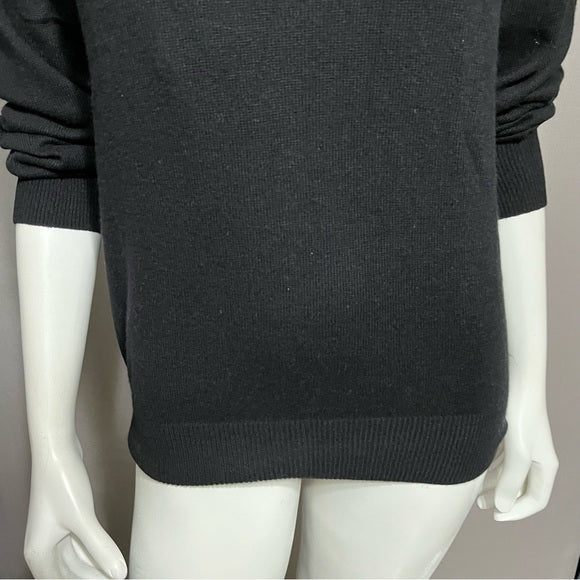 Croft Barrow 100% Cashmere Black Turtleneck Sz-Medium