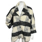 Marla Wynne Cream Black Oversized Shacket Sz-XL