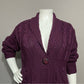 Aran crafts 100% Merino Wool Purple Longline Sweater Sz-XL