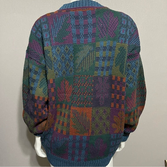 Vintage Crossings 100% Cotton Grandpa Sweater Sz-Large