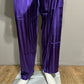Suzanne Somers Violet Striped Satin Pajamas Sz-Large