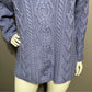 Aran Crafts Periwinkle | Pastel 100% Merino Wool Sweater Sz-XL