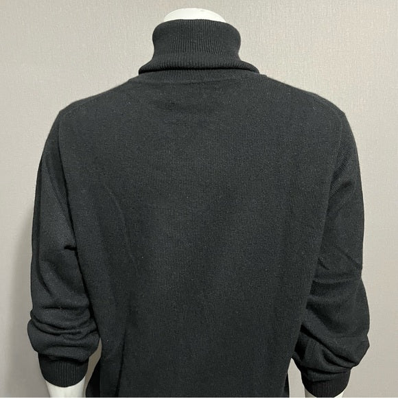 Croft Barrow 100% Cashmere Black Turtleneck Sz-Medium