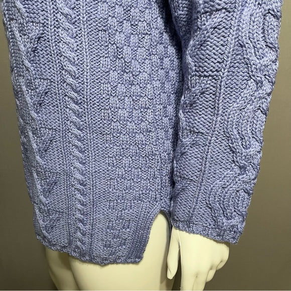 Aran Crafts Periwinkle | Pastel 100% Merino Wool Sweater Sz-XL