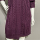 Aran crafts 100% Merino Wool Purple Longline Sweater Sz-XL