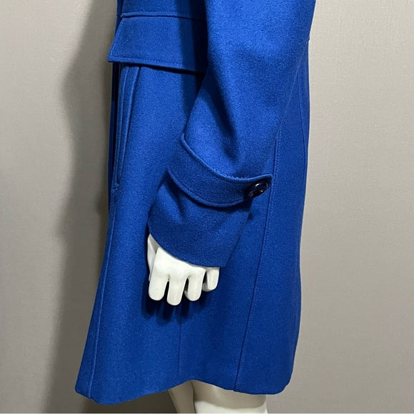 Kenneth Cole Cobalt Blue Wool Blend Coat Sz-6