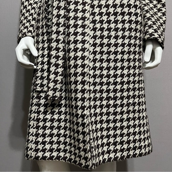 Anne Klein Houndstooth Brown Tailored Jacket Sz-8