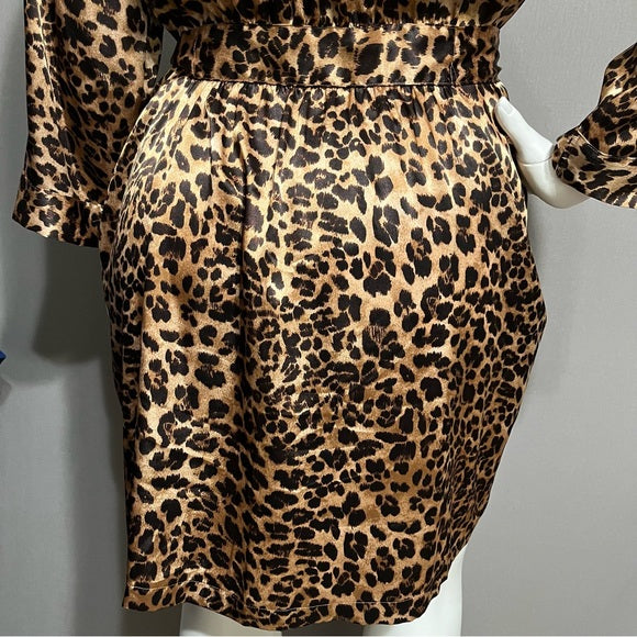 Morgan Taylor Intimates Cheetah Print Robe Sz-XXL