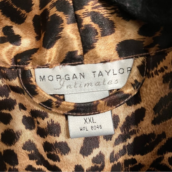 Morgan Taylor Intimates Cheetah Print Robe Sz-XXL