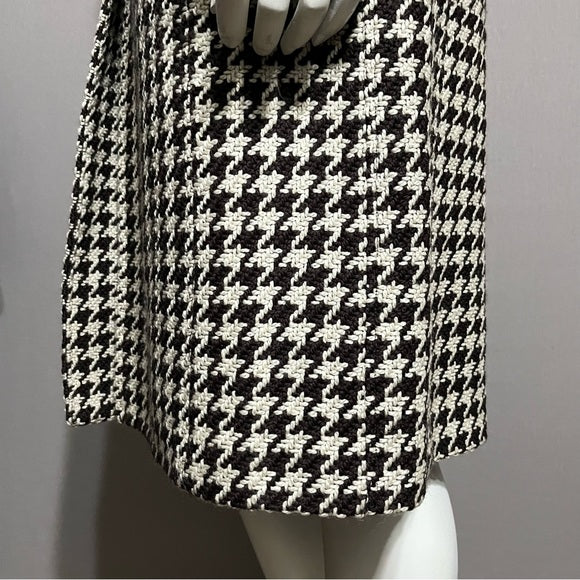 Anne Klein Houndstooth Brown Tailored Jacket Sz-8