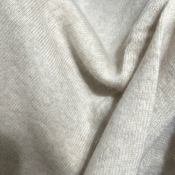 Croft & Barrow 100% Cashmere Oatmeal Heather Turtleneck Sz-Large